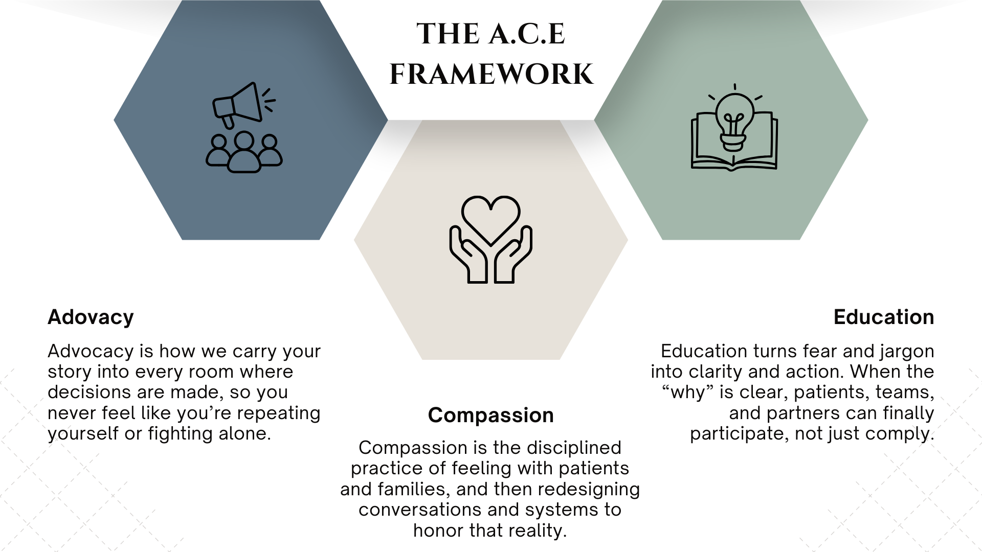 How it works – ACE methodology